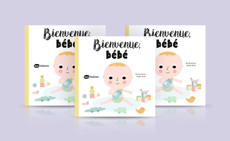 Carte naissance pour un bébé fille - carte de bienvenue bébé
